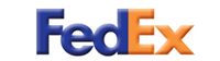 A blue and orange logo for fedex.